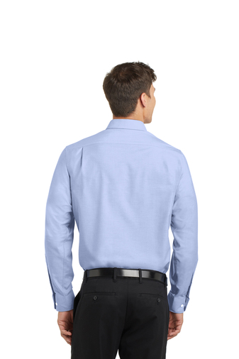 6642-OxfordBlue-2-S658OxfordBlueModelBack-337W Easy Clean Oxford Shirt