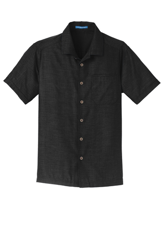 Men's Textured Camp Shirt