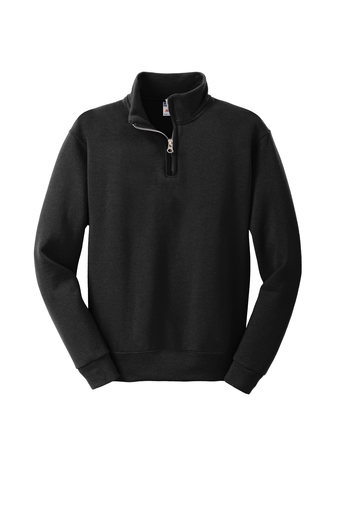 6479-Black-5-995YBlackFlatFront-337W Youth 1/4th Zip